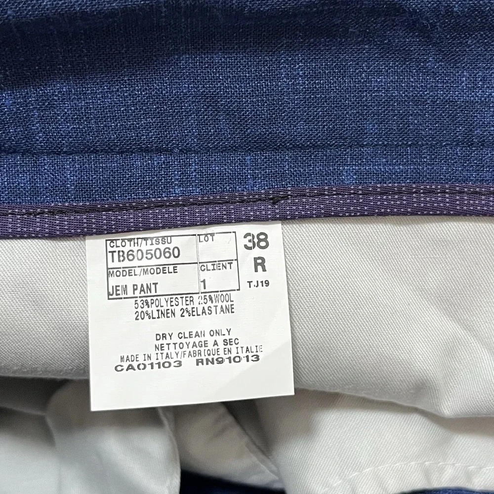 Ted Baker London Mens Roger Slim Fit Wool Blend Pants Size 38 Navy‎ Trousers NWT